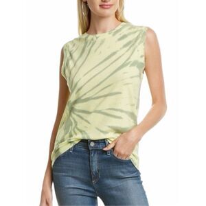 MICHAEL STARS Women’s Lime Green Tie Dye Sleeveless Tank Top Size Small